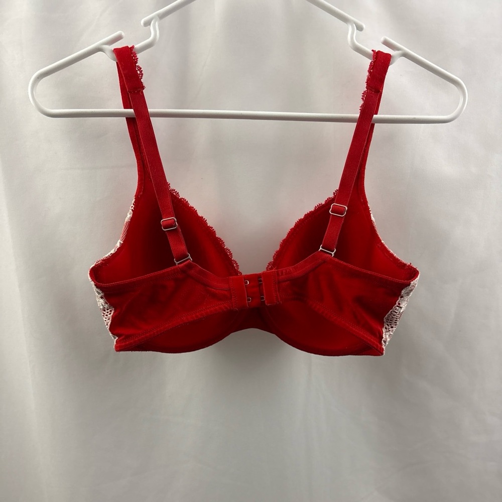 VICTORIA'S SECRET Body By Victoria Lined Perfect Coverage 34DD Red Sequin - Picture 7 of 10